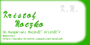 kristof moczko business card